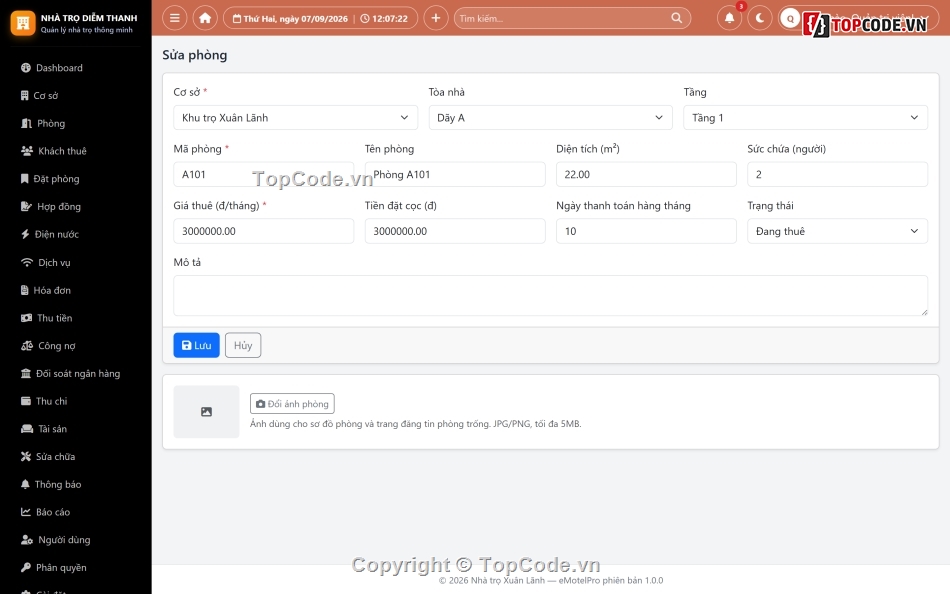 Source PHP,Quản lý nhà trọ,SQL